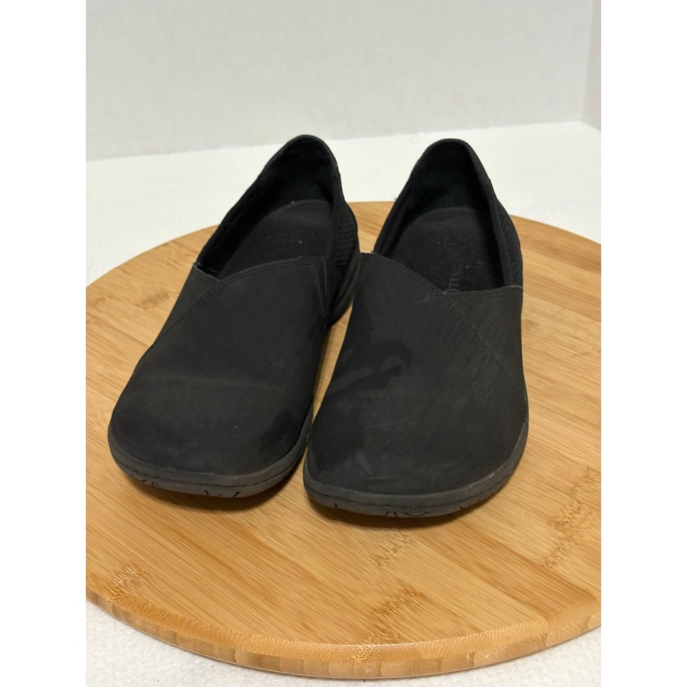 Merrell Womens Black Nubuck Slip On Walking Shoes Flats Size 8